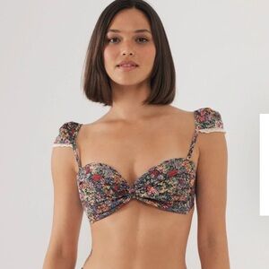 Montce Swim Mara Floral Cabana Top (w/ trim) and bottom